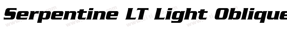 Serpentine LT Light Oblique字体转换